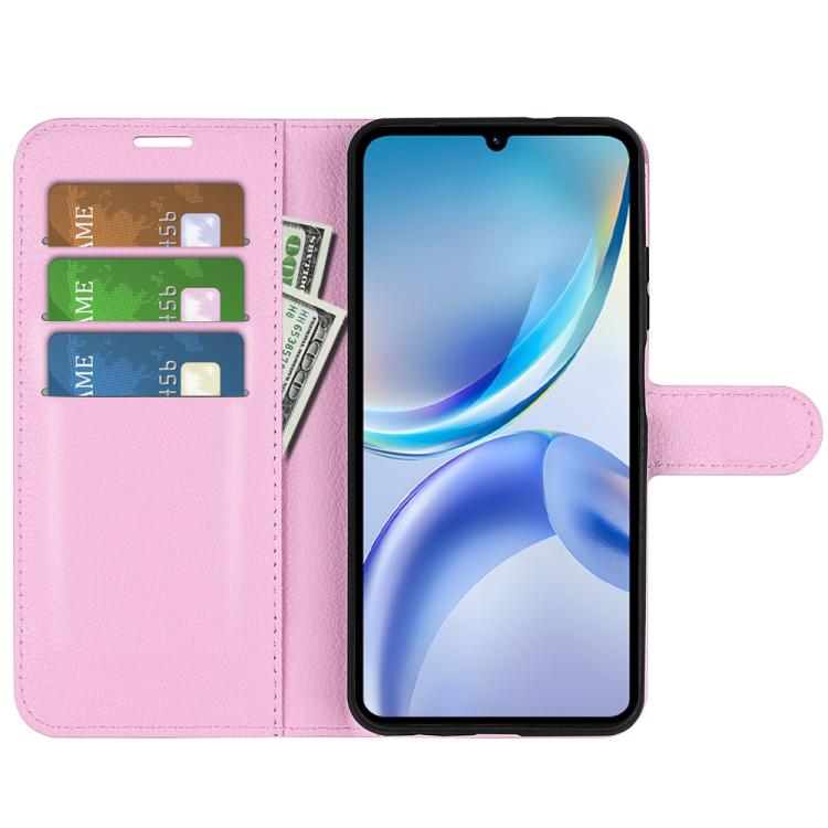 For ZTE Blade A36 Litchi Texture Horizontal Flip Leather Phone Case with Holder