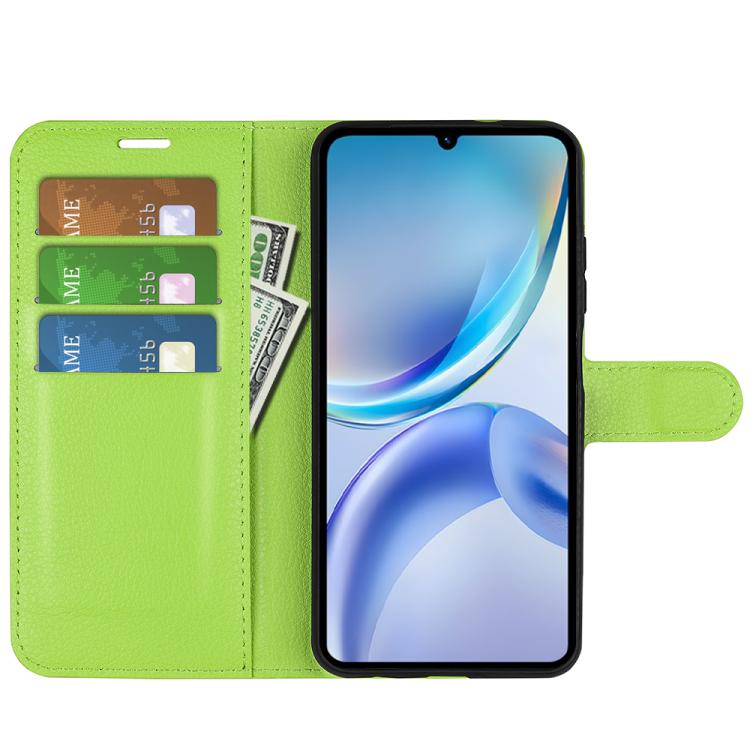 For ZTE Blade A36 Litchi Texture Horizontal Flip Leather Phone Case with Holder