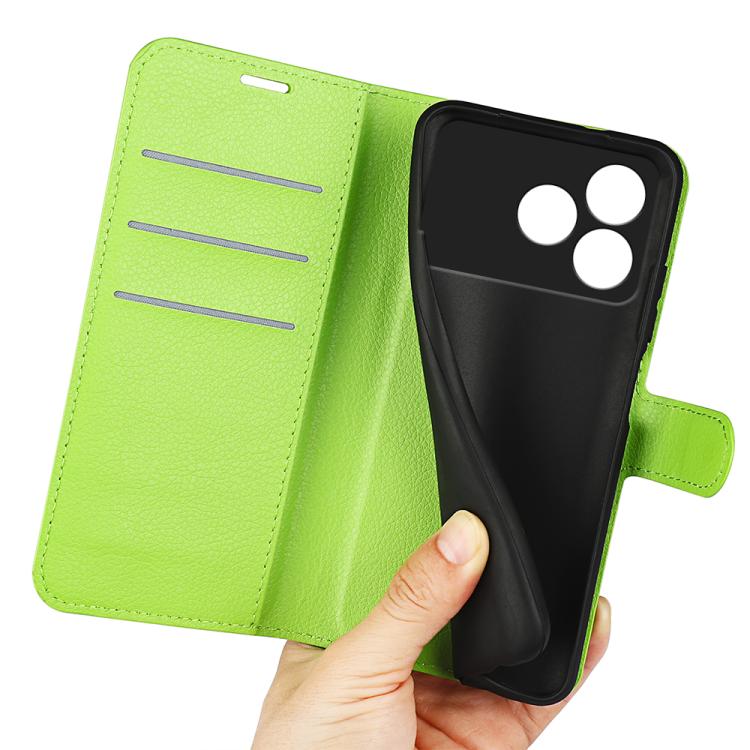 For ZTE Blade A36 Litchi Texture Horizontal Flip Leather Phone Case with Holder