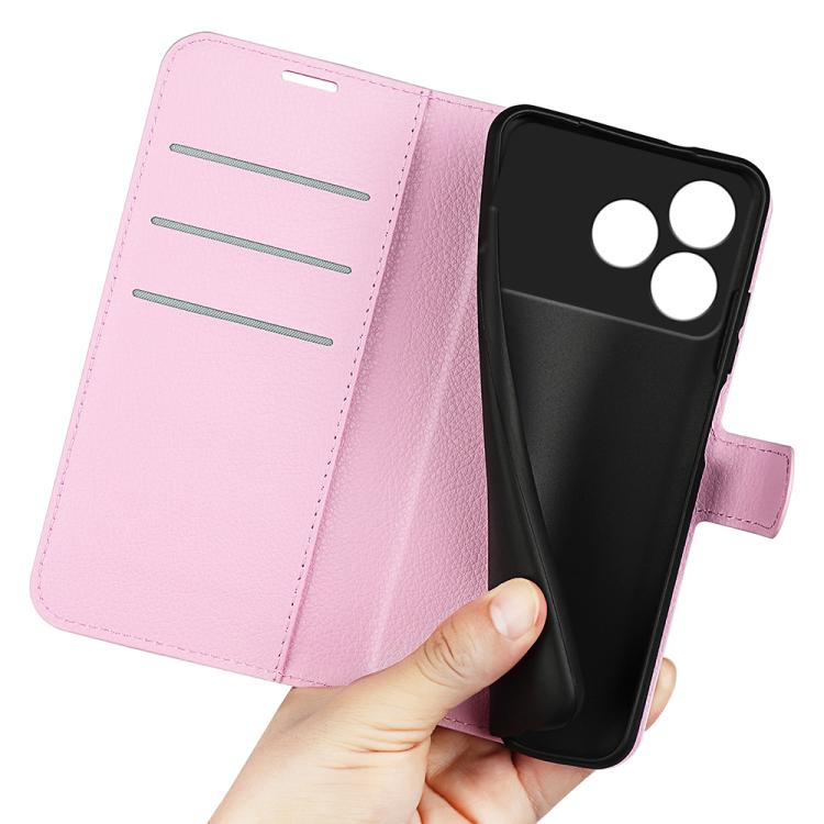 For ZTE Blade A76 4G Litchi Texture Horizontal Flip Leather Phone Case with Holder