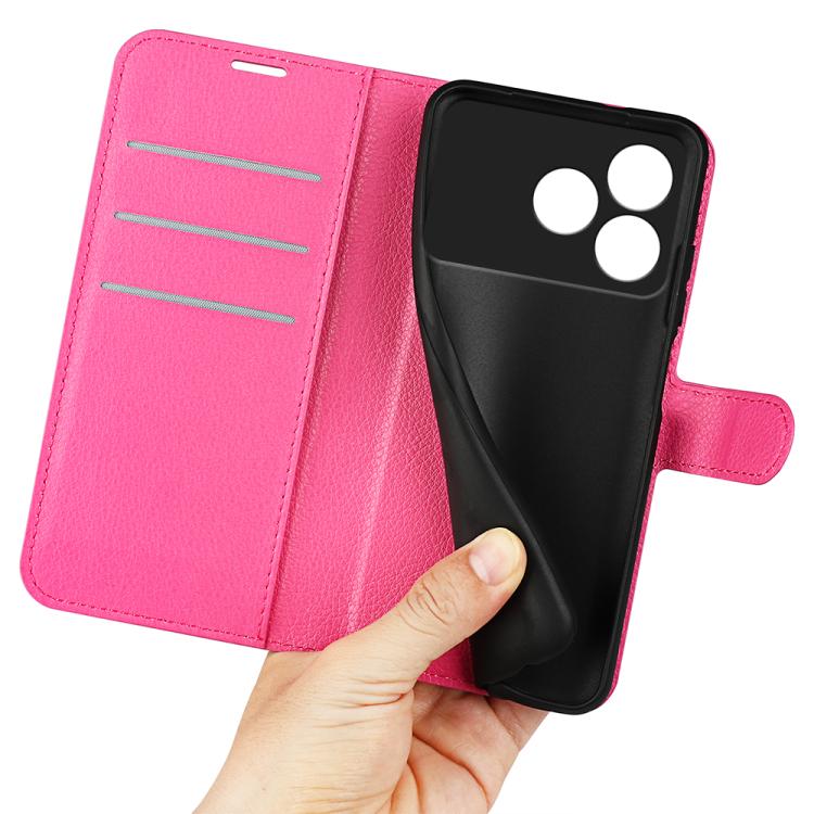For ZTE Blade A76 4G Litchi Texture Horizontal Flip Leather Phone Case with Holder