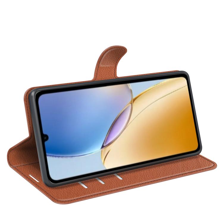 For ZTE Blade A56 Litchi Texture Horizontal Flip Leather Phone Case with Holder
