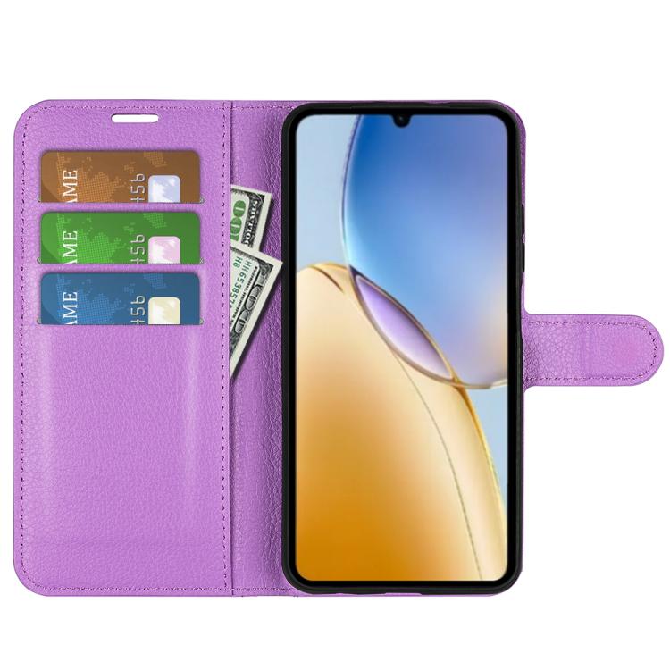 For ZTE Blade A56 Litchi Texture Horizontal Flip Leather Phone Case with Holder