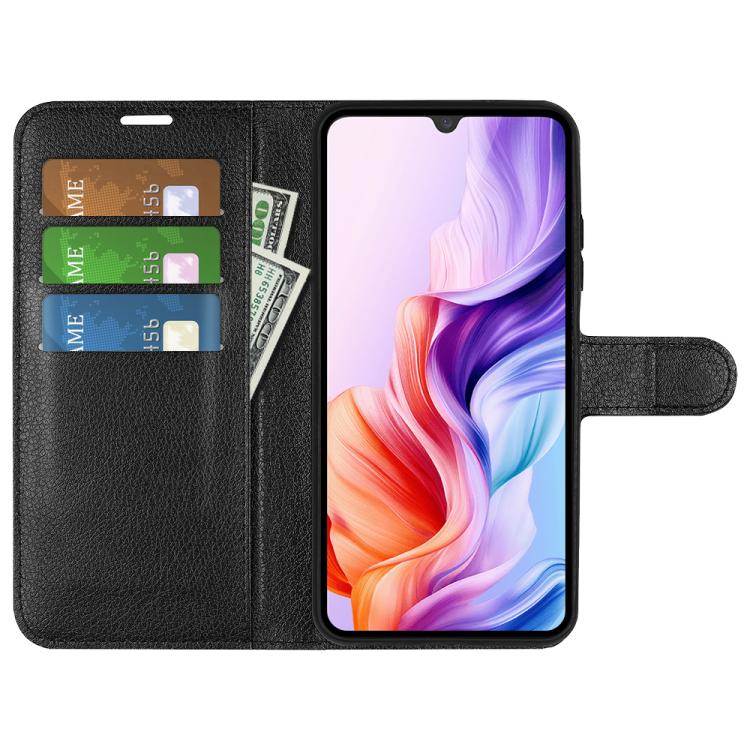 For ZTE Blade V70 Max Litchi Texture Horizontal Flip Leather Phone Case with Holder