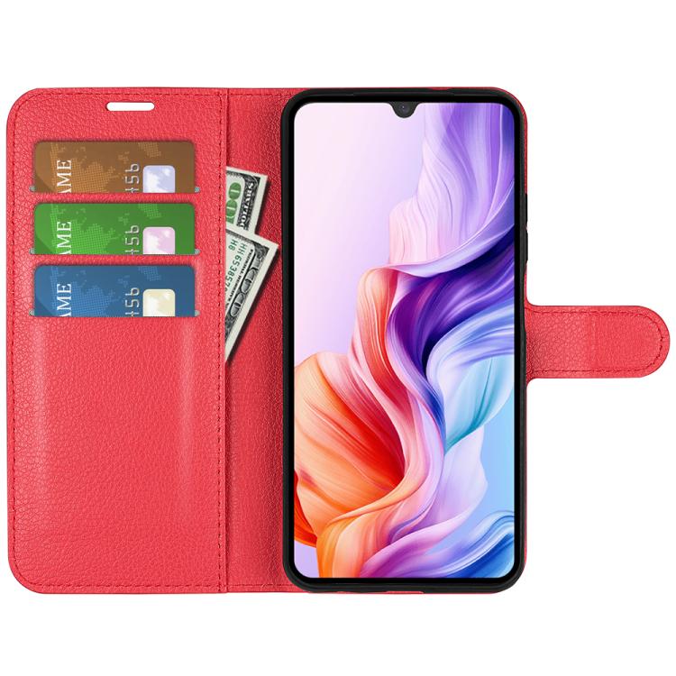 For ZTE Blade V70 Max Litchi Texture Horizontal Flip Leather Phone Case with Holder