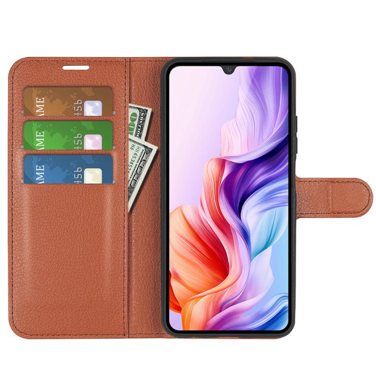 For ZTE Blade V70 Max Litchi Texture Horizontal Flip Leather Phone Case with Holder