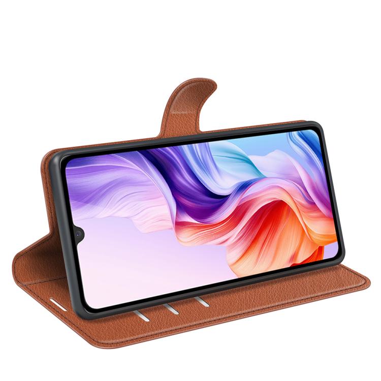For ZTE Blade V70 Max Litchi Texture Horizontal Flip Leather Phone Case with Holder
