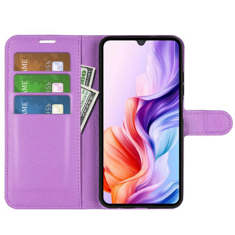 For ZTE Blade V70 Max Litchi Texture Horizontal Flip Leather Phone Case with Holder