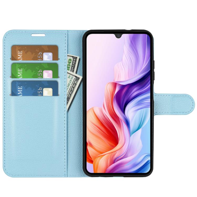 For ZTE Blade V70 Max Litchi Texture Horizontal Flip Leather Phone Case with Holder