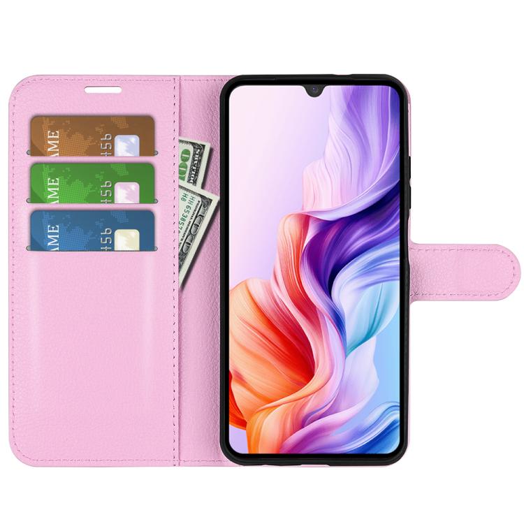 For ZTE Blade V70 Max Litchi Texture Horizontal Flip Leather Phone Case with Holder