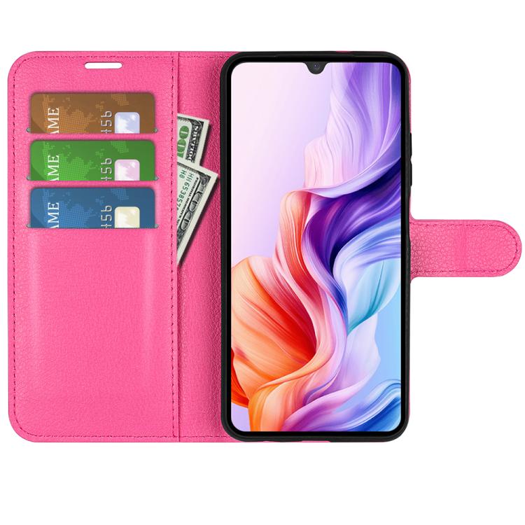 For ZTE Blade V70 Max Litchi Texture Horizontal Flip Leather Phone Case with Holder