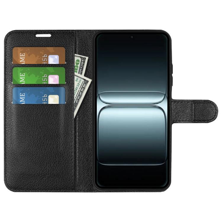 For OnePlus 13T Litchi Texture Horizontal Flip Leather Phone Case with Holder