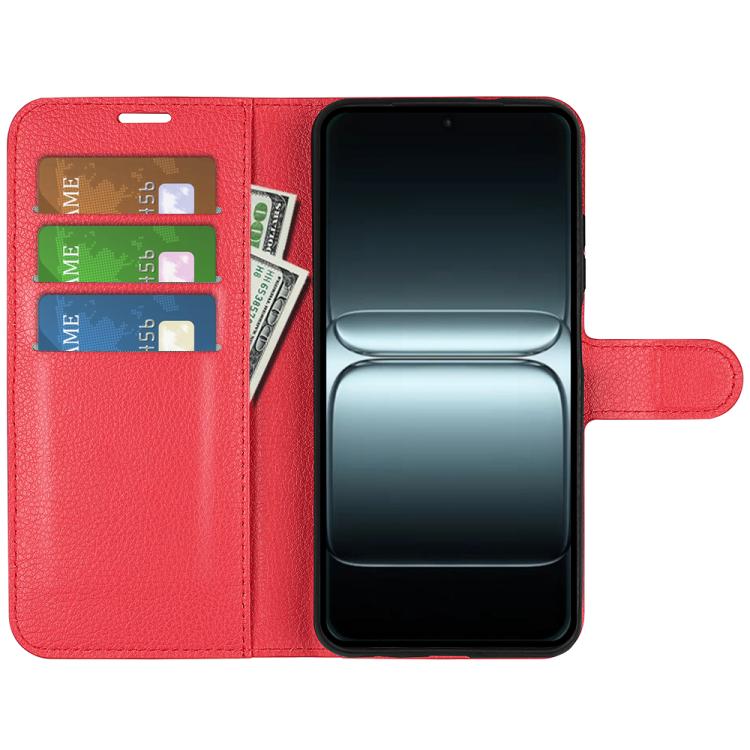 For OnePlus 13T Litchi Texture Horizontal Flip Leather Phone Case with Holder