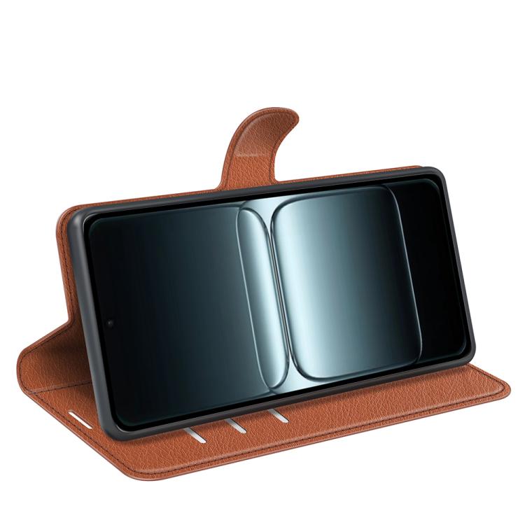For OnePlus 13T Litchi Texture Horizontal Flip Leather Phone Case with Holder