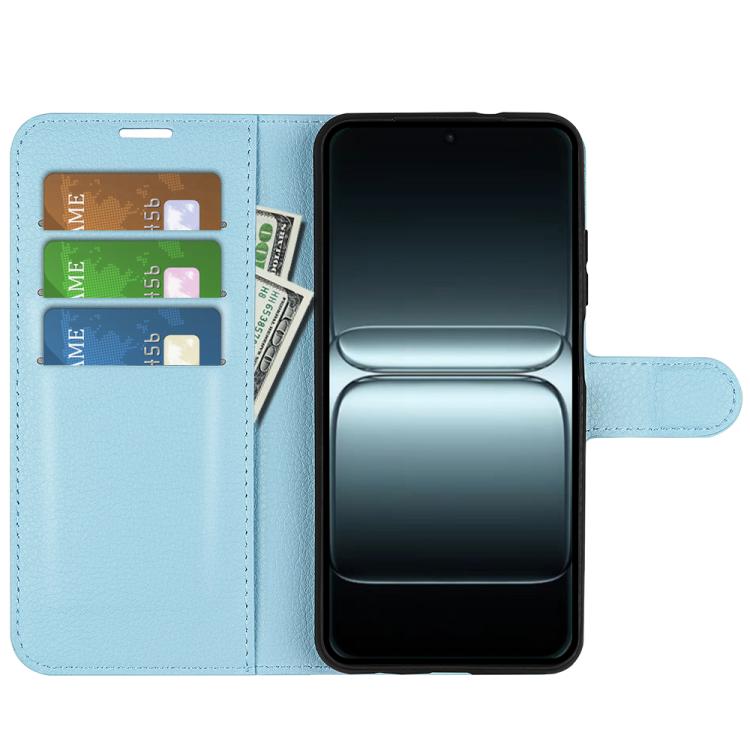For OnePlus 13T Litchi Texture Horizontal Flip Leather Phone Case with Holder