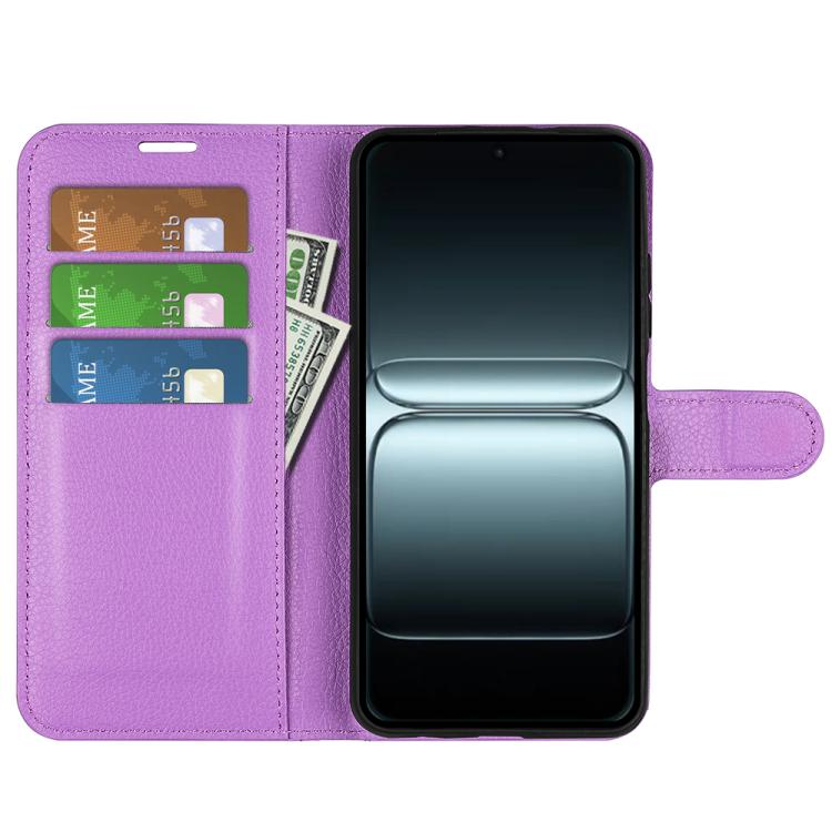 For OnePlus 13T Litchi Texture Horizontal Flip Leather Phone Case with Holder