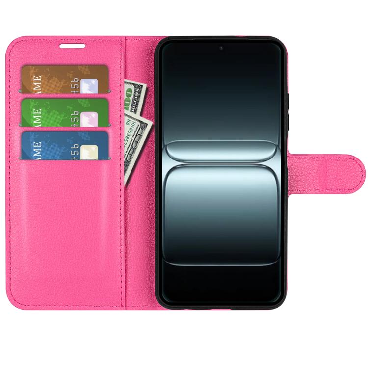 For OnePlus 13T Litchi Texture Horizontal Flip Leather Phone Case with Holder