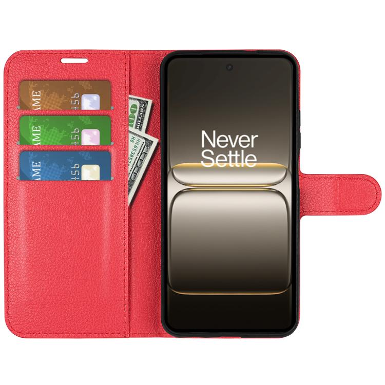 For OnePlus Nord CE5 / Ace 5 Racing Litchi Texture Horizontal Flip Leather Phone Case with Holder