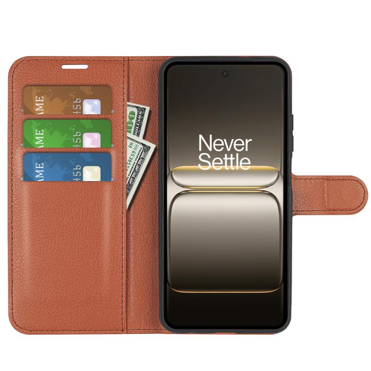 For OnePlus Nord CE5 / Ace 5 Racing Litchi Texture Horizontal Flip Leather Phone Case with Holder