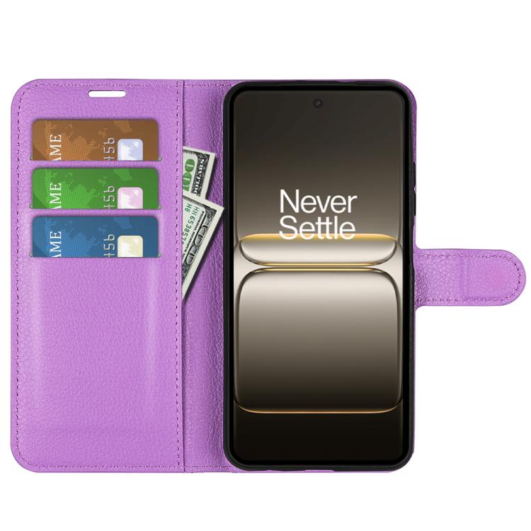 For OnePlus Nord CE5 / Ace 5 Racing Litchi Texture Horizontal Flip Leather Phone Case with Holder