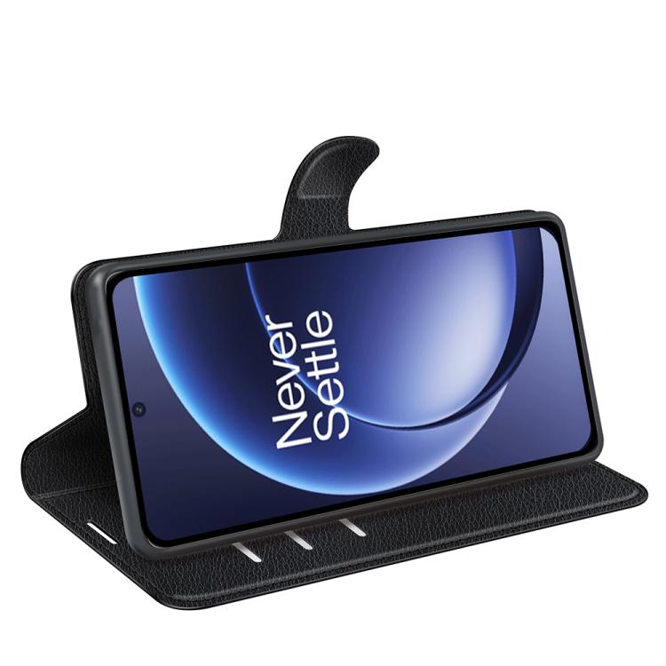 For OnePlus 15 Litchi Texture Horizontal Flip Leather Phone Case with Holder