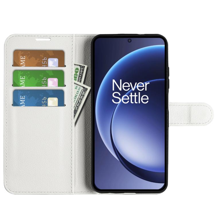 For OnePlus 15 Litchi Texture Horizontal Flip Leather Phone Case with Holder