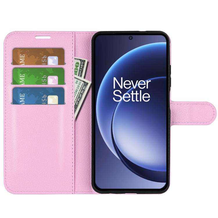 For OnePlus 15 Litchi Texture Horizontal Flip Leather Phone Case with Holder