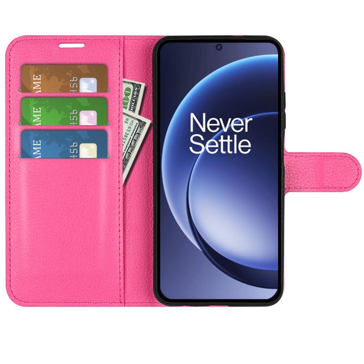 For OnePlus 15 Litchi Texture Horizontal Flip Leather Phone Case with Holder