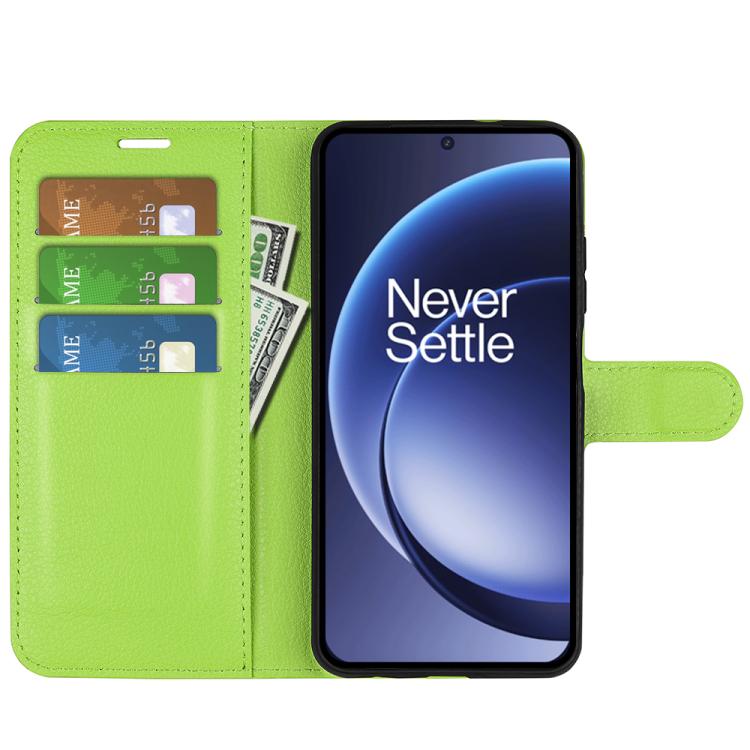 For OnePlus 15 Litchi Texture Horizontal Flip Leather Phone Case with Holder