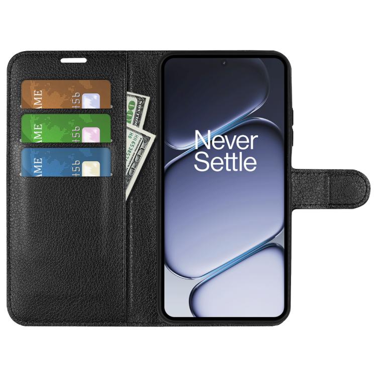 For OnePlus 15R / Ace 6 5G / 6T 5G Litchi Texture Horizontal Flip Leather Phone Case with Holder
