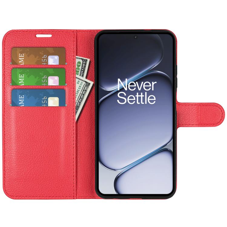 For OnePlus 15R / Ace 6 5G / 6T 5G Litchi Texture Horizontal Flip Leather Phone Case with Holder