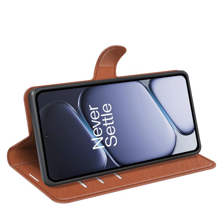 For OnePlus 15R / Ace 6 5G / 6T 5G Litchi Texture Horizontal Flip Leather Phone Case with Holder