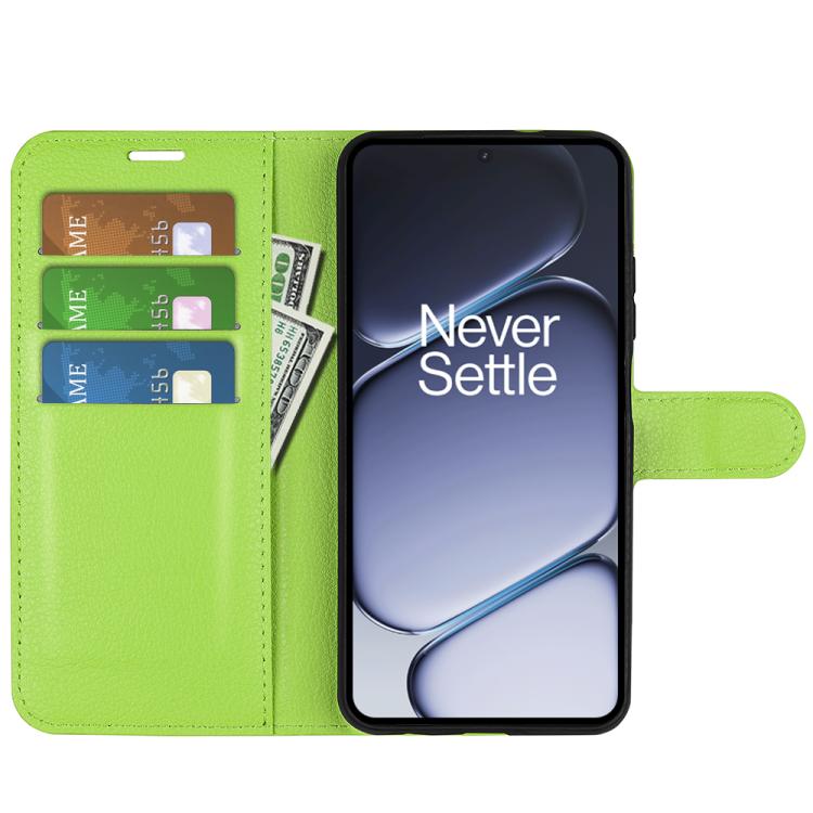 For OnePlus 15R / Ace 6 5G / 6T 5G Litchi Texture Horizontal Flip Leather Phone Case with Holder