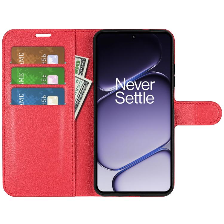 For OnePlus Turbo 6 / 6V Litchi Texture Horizontal Flip Leather Phone Case with Holder