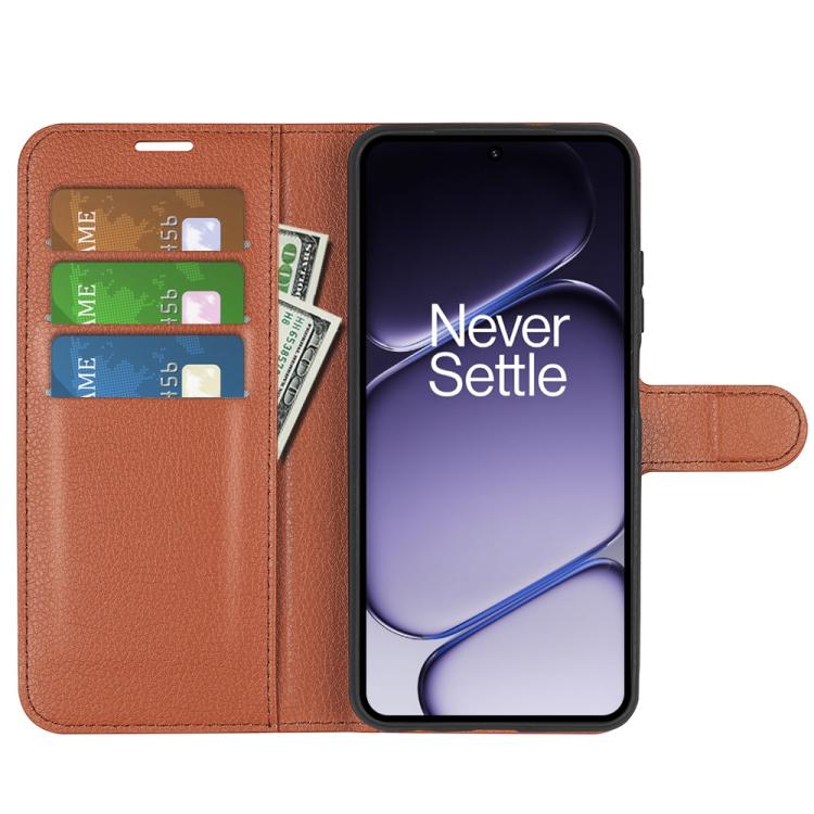 For OnePlus Turbo 6 / 6V Litchi Texture Horizontal Flip Leather Phone Case with Holder