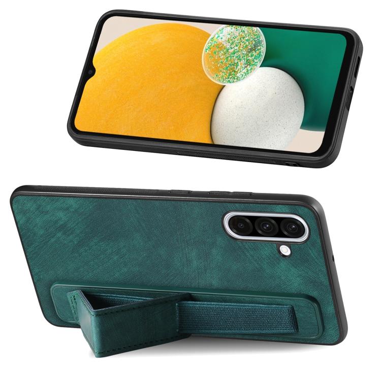 For Samsung Galaxy A56 5G Retro Wristband Holder Leather Back Phone Case