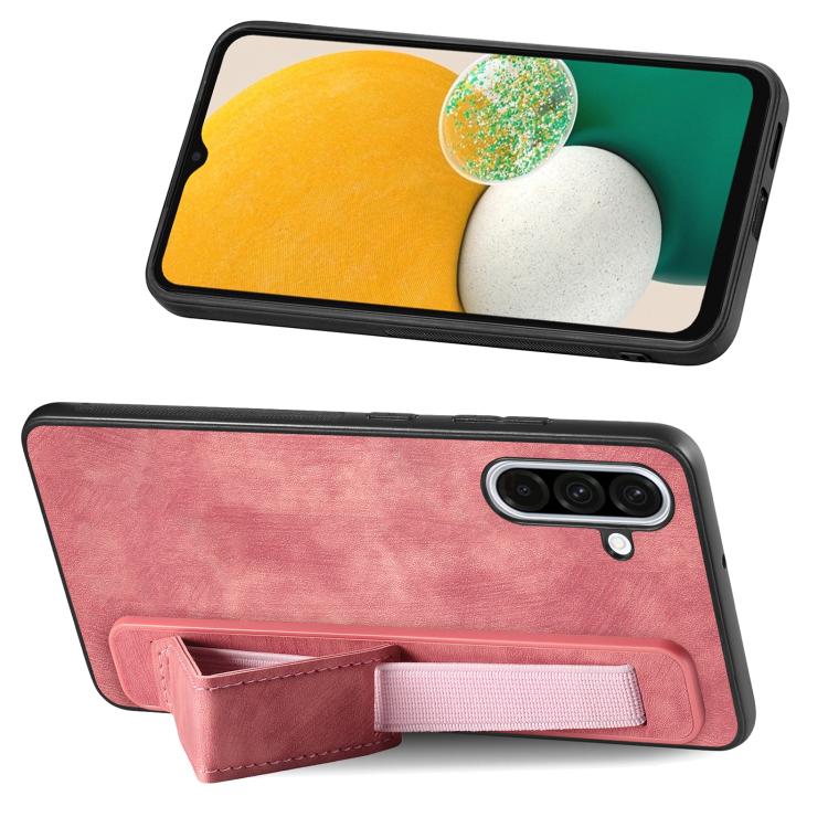 For Samsung Galaxy A56 5G Retro Wristband Holder Leather Back Phone Case