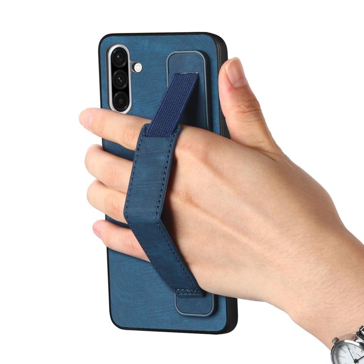 For Samsung Galaxy A56 5G Retro Wristband Holder Leather Back Phone Case