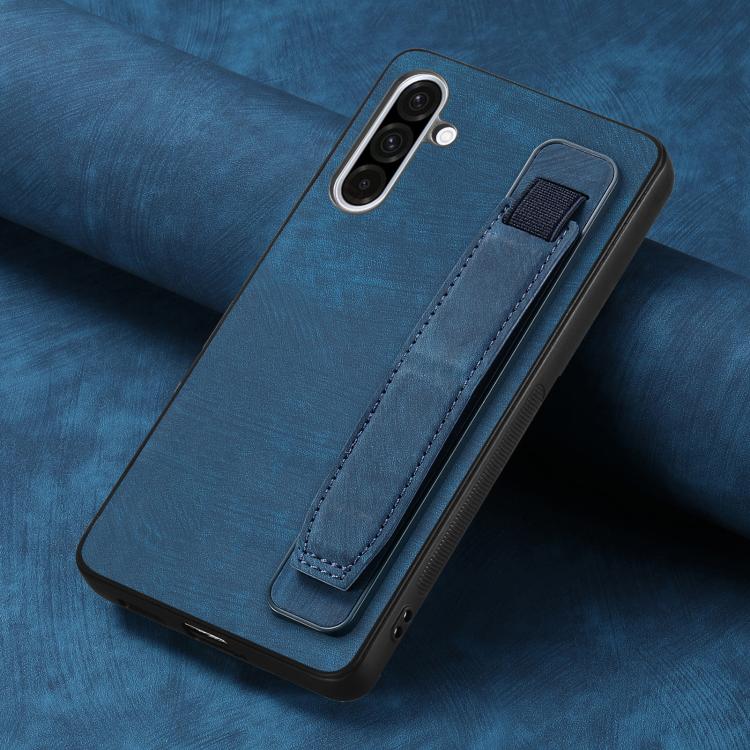 For Samsung Galaxy A56 5G Retro Wristband Holder Leather Back Phone Case