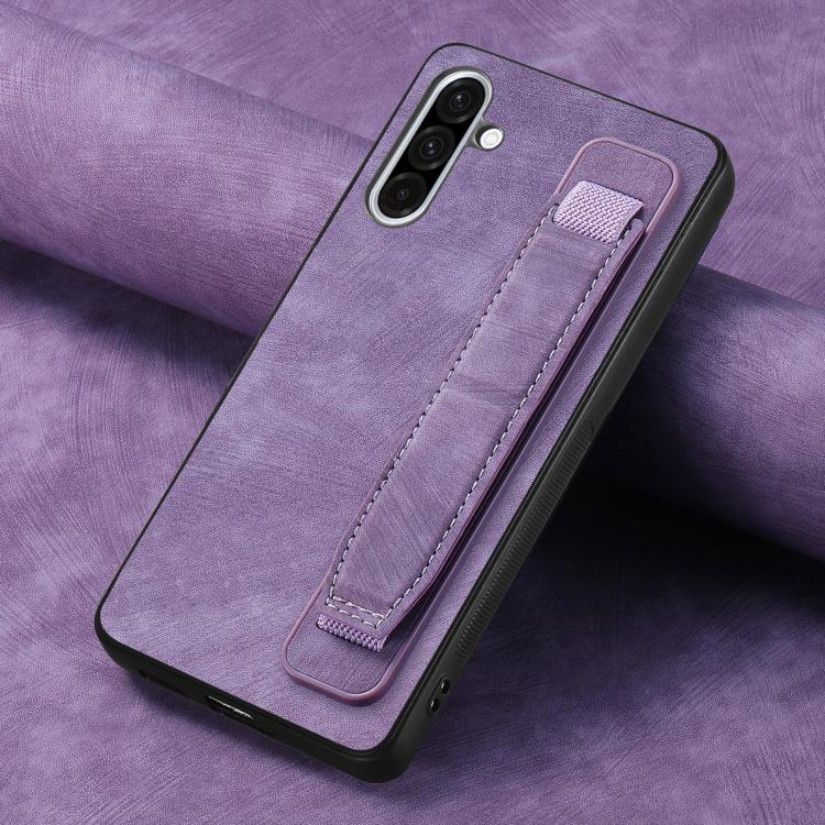 For Samsung Galaxy A56 5G Retro Wristband Holder Leather Back Phone Case