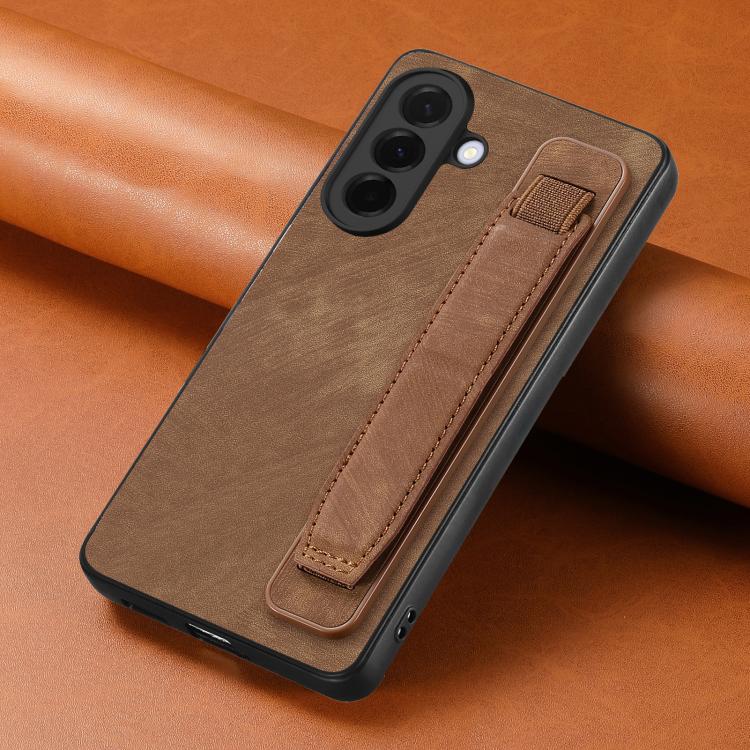 For Samsung Galaxy A37 5G Retro Wristband Holder Leather Back Phone Case