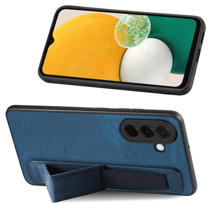 For Samsung Galaxy A37 5G Retro Wristband Holder Leather Back Phone Case