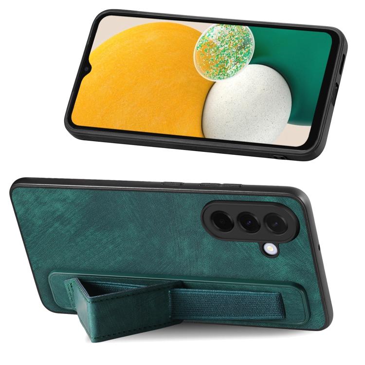 For Samsung Galaxy A57 5G Retro Wristband Holder Leather Back Phone Case