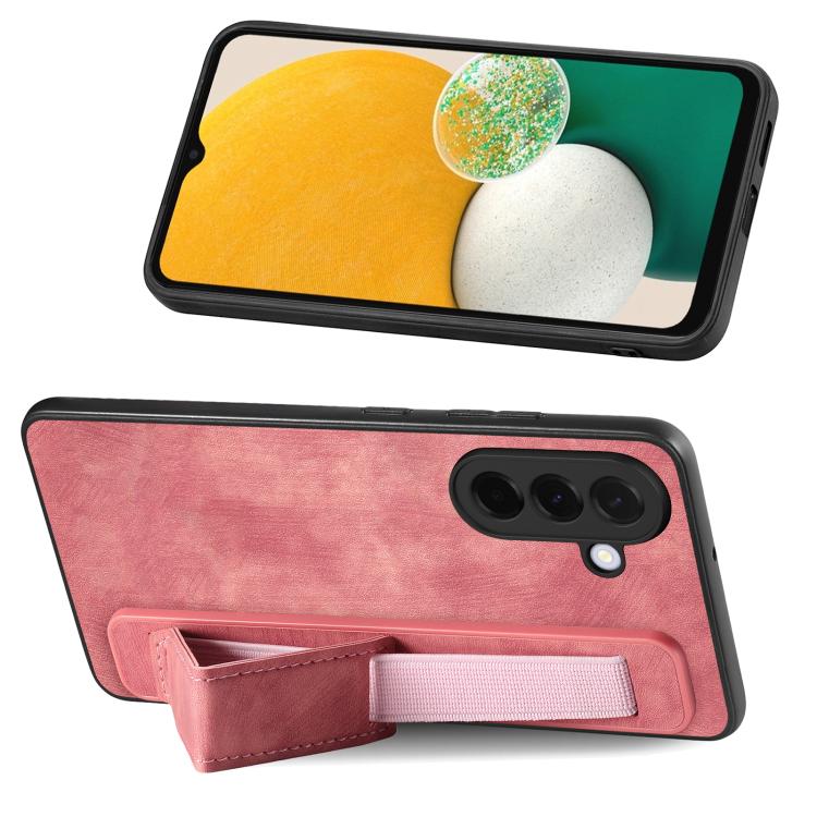 For Samsung Galaxy A57 5G Retro Wristband Holder Leather Back Phone Case