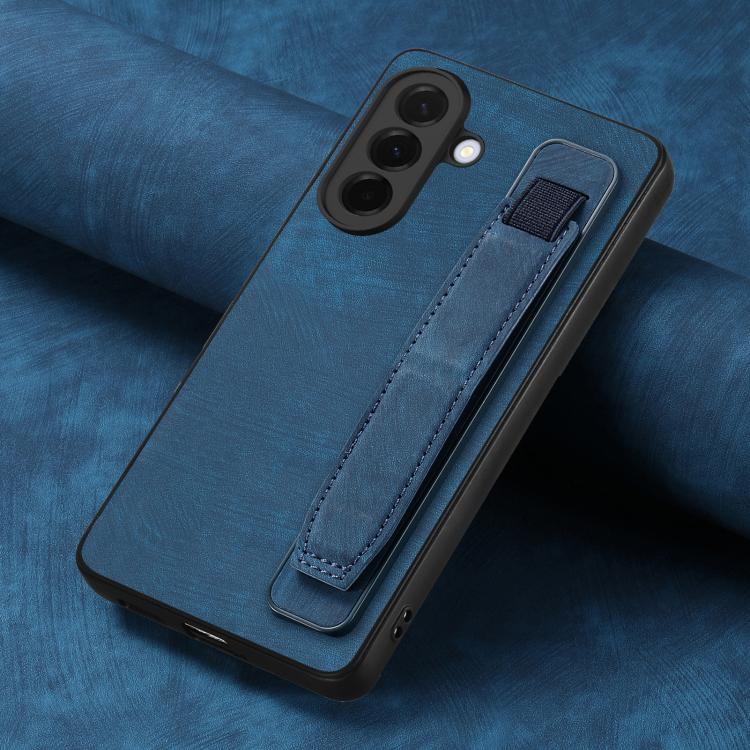 For Samsung Galaxy A57 5G Retro Wristband Holder Leather Back Phone Case