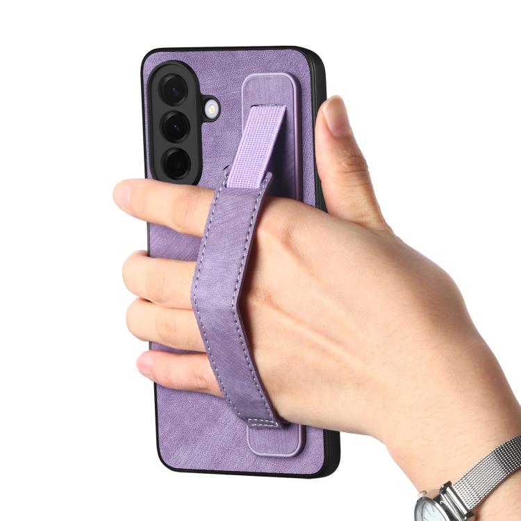 For Samsung Galaxy A57 5G Retro Wristband Holder Leather Back Phone Case