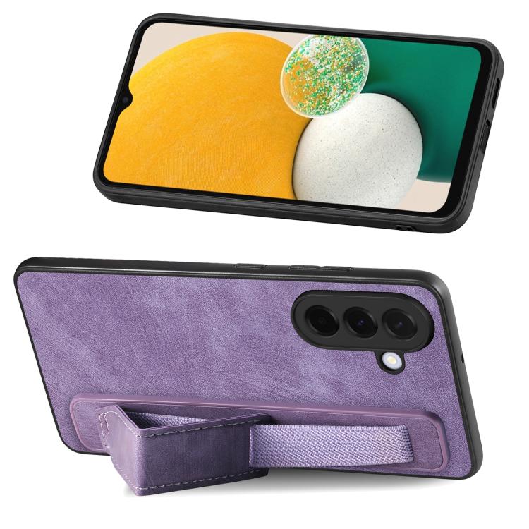 For Samsung Galaxy A57 5G Retro Wristband Holder Leather Back Phone Case