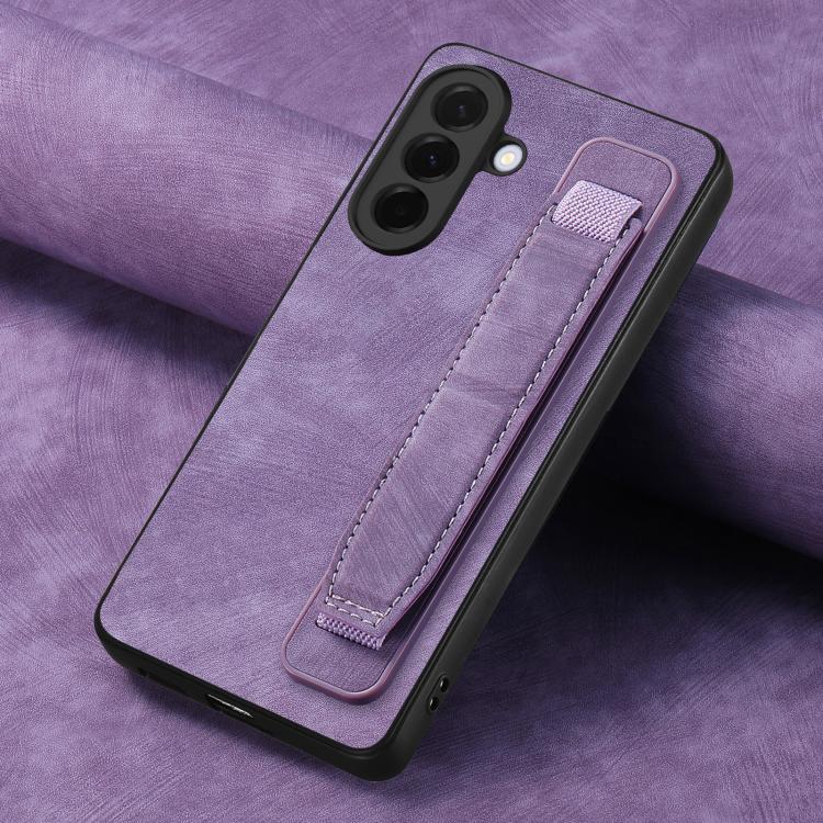For Samsung Galaxy A57 5G Retro Wristband Holder Leather Back Phone Case