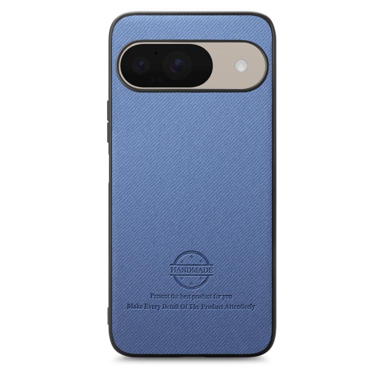For Google Pixel 9 / 9 Pro Twill Fabric Leather Skin Back Phone Case
