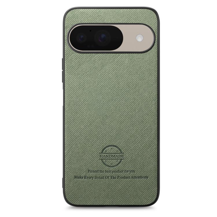 For Google Pixel 9 / 9 Pro Twill Fabric Leather Skin Back Phone Case